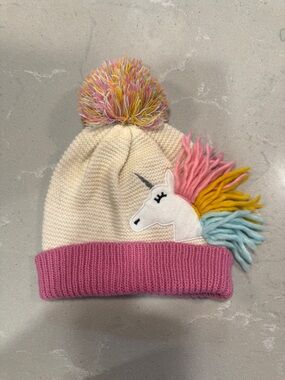 Ruby & Ry Kids Unicorn Pom Beanie One Size